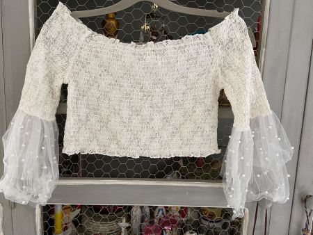 Crop Top Blusentop Perlen - verzierung Forever21 neu S