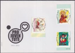 2012: J406Aa-J408Aa, adressloser FDC, Kat: 60.- Markenheft