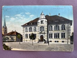 Alte Ansichtskarte Simbach Kirche und Schulhaus 