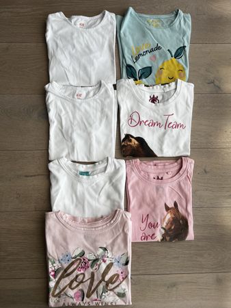 Mädchen-T-Shirts, Sommertops, Größe 116 cm
