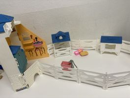 Barbie Reiterhof, Vintage, 90er Jahre, Klappbar