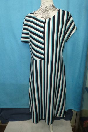 COMMA SOMMERKLEID GESTREIFT GR 42 NEU HÄNGERCHEN VISCOSE