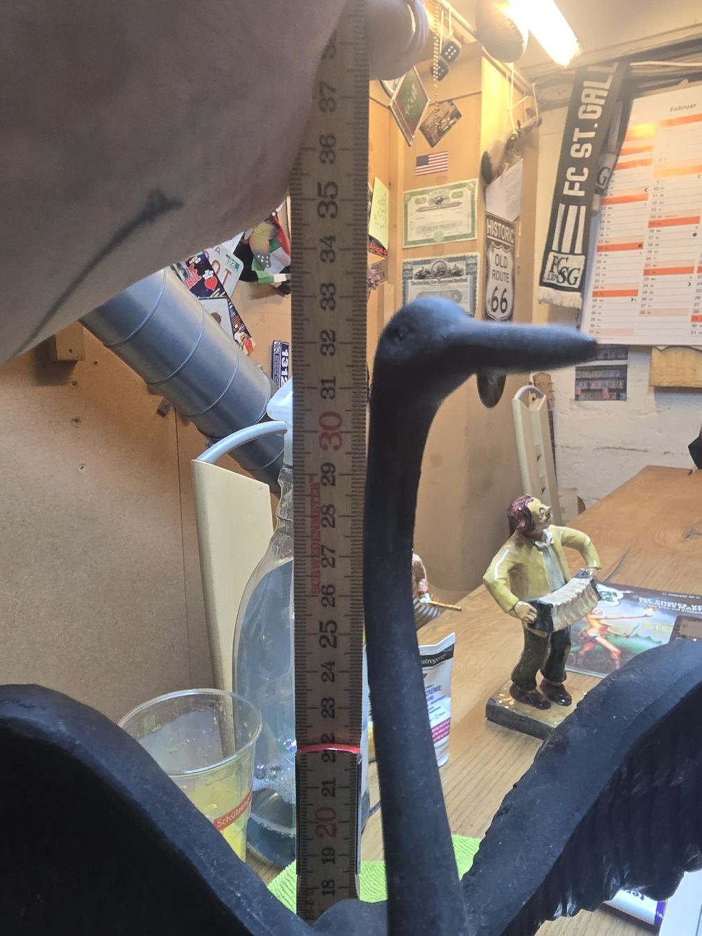 Statuette: Schwarzer Reiher aus Gips oder Kunststoff (D1) – Usato da Rorschach venduto da TimelessTrading 3