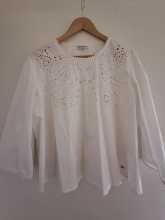 Top Zadig & Voltaire brodé blanc taille M. État impeccable.