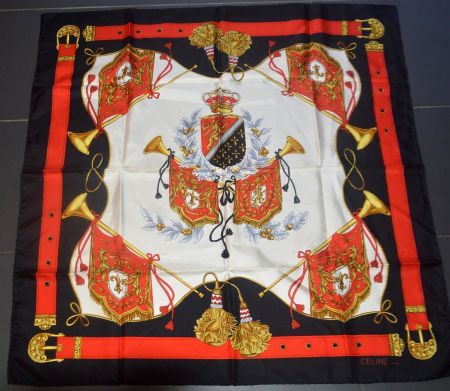 Seidentuch / Foulard en soie Celine 90 x 90 cm