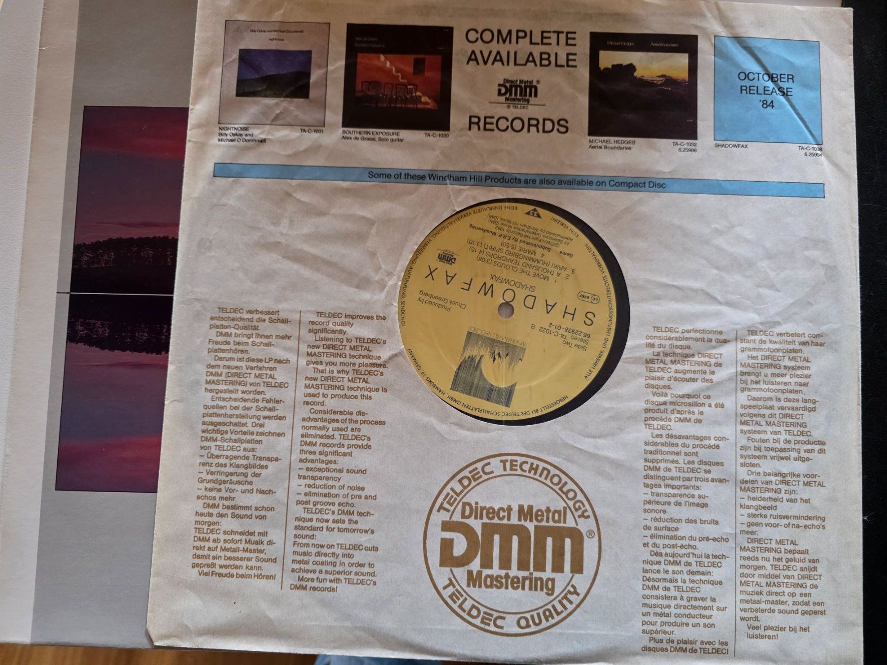Dischi in vinile: LP: Shadowfax - 1982 - TA-C-1022 – Usato da Walterswil BE venduto da Lonitti 3