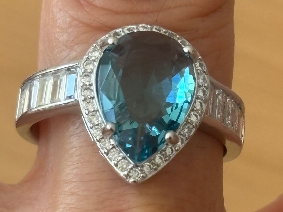 Ringe: Luxus Elegante Gr.19/9 Ring Farbe: Silber /Blau – Neu (gemäss Beschreibung) aus Biel-Bienne von Roserosse13