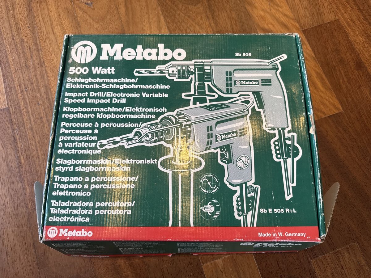 Metabo Trapani: Perceuse à percussion Metabo Sb 505 R+L – Usato da Montreux venduto da kingfisherbeach