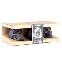 3 Totenköpfe/Skull aus Kohle NEU OVP