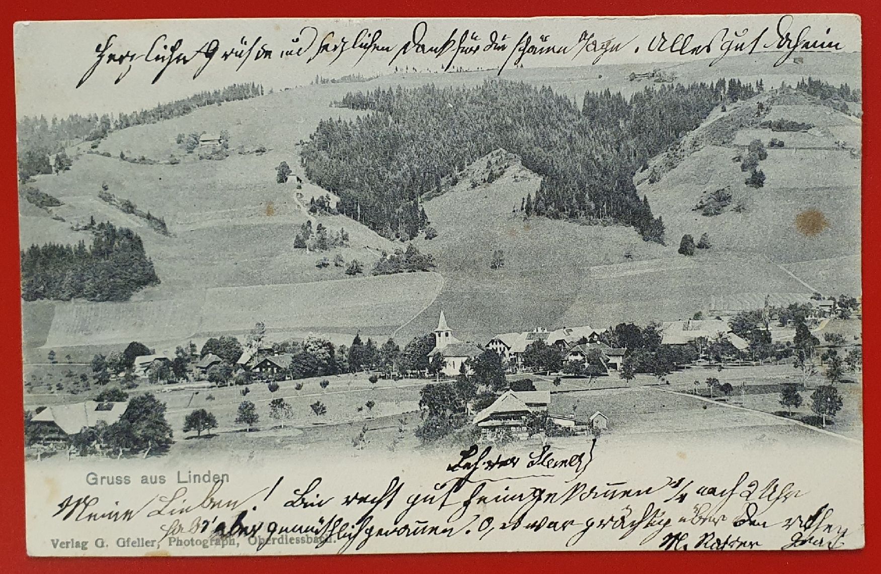 Cartoline postali: Gruss aus Linden 1904 – Usato da Kreuzlingen venduto da Rschweiz1