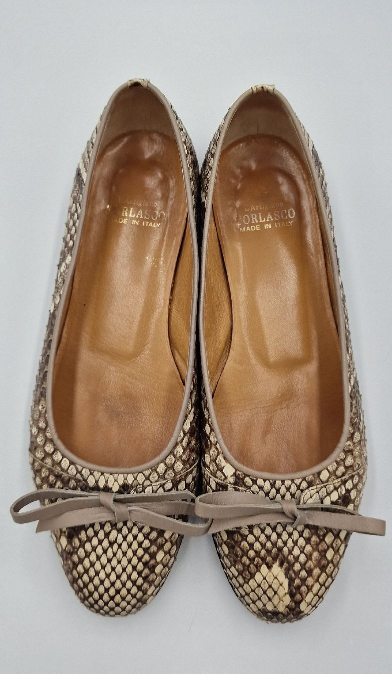 Damenschuhe: Artigiano Corlasco Ballerinas aus Pythonleder Gr. 37 Italy – Gebraucht aus Affeltrangen von Szafaoli 3