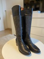Bottes hautes en cuir et laine vierge, pointure 38