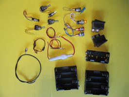 Batteriehalter,  Schalter,  Bastelartikel für Modellbau#T2