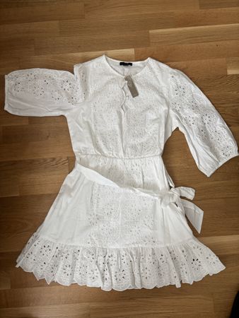 J.Crew White Cotton Eyelet mini Dress size M new with tags