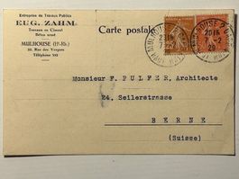 1929 Verabredung mittels Postkarte 👉 Besuch ankünden F - CH