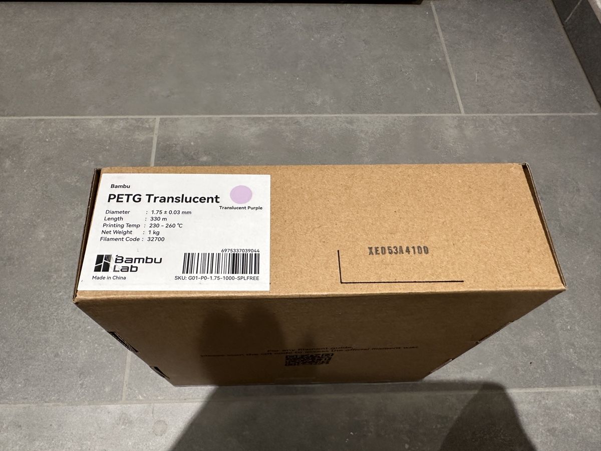 Bambu Lab Stampanti 3D: Bambu Lab PETG Filament Translucent Purple 1kg – Usato da Döttingen venduto da zepelin60