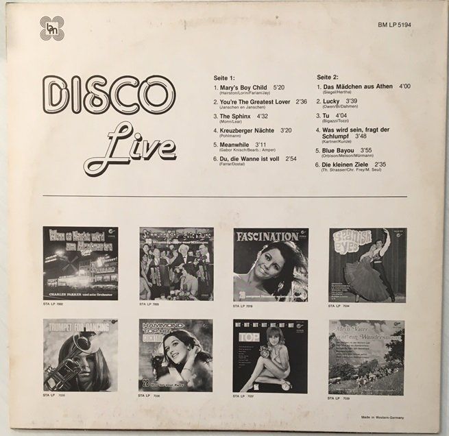 Dischi in vinile: Disco Live (LP) – Usato da Grüningen venduto da azulgrisvinyl 1