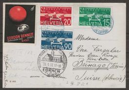 1932 : AK Ballonstart /Ballontaufe mit F16 - F18