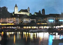 RAPPERSWIL by night, Hafen, Schloss, Pfarrkirche St. Johann