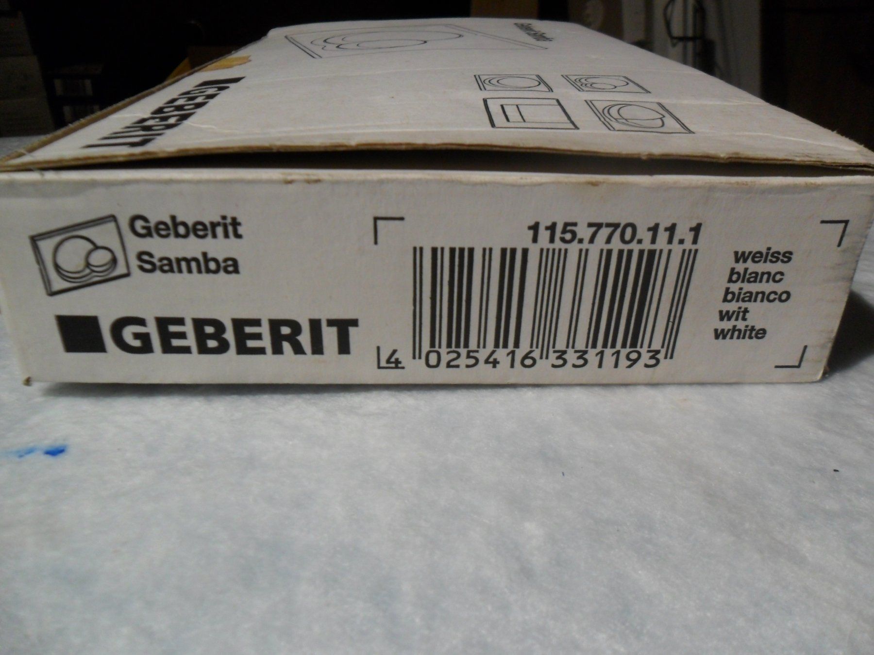 Geberit WC: GEBERIT Drückerplatte SAMBA, weiss – Neu und originalverpackt aus Aesch BL von isc_85jd 3
