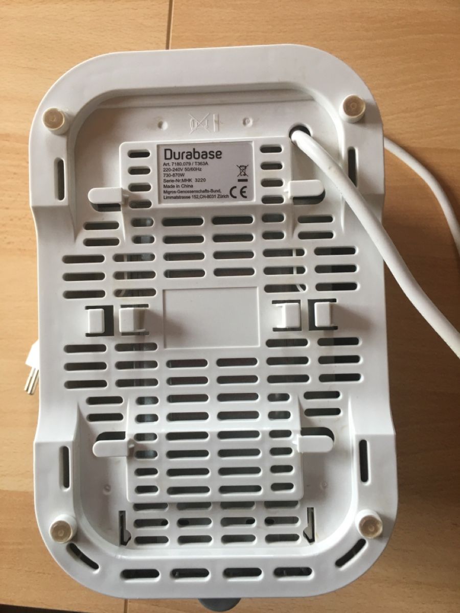 Durabase Küchengeräte: Durabase Toaster 2 Schlitze weiss gebraucht – Gebraucht aus Bärschwil von Ranron1970 5
