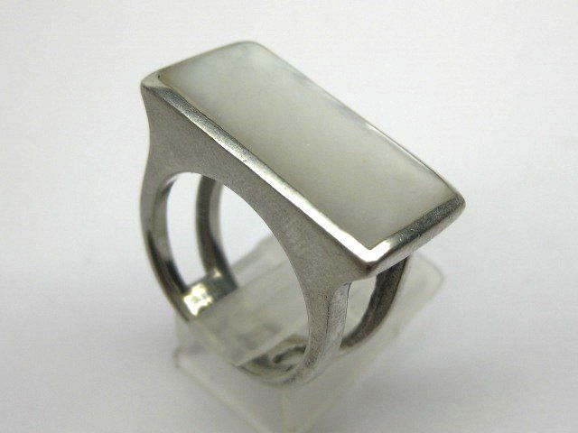 Anelli: Vintage Ring Silber 925  Perlmutt Gr. 59.5 – Usato da Ermatingen venduto da Decovin 9