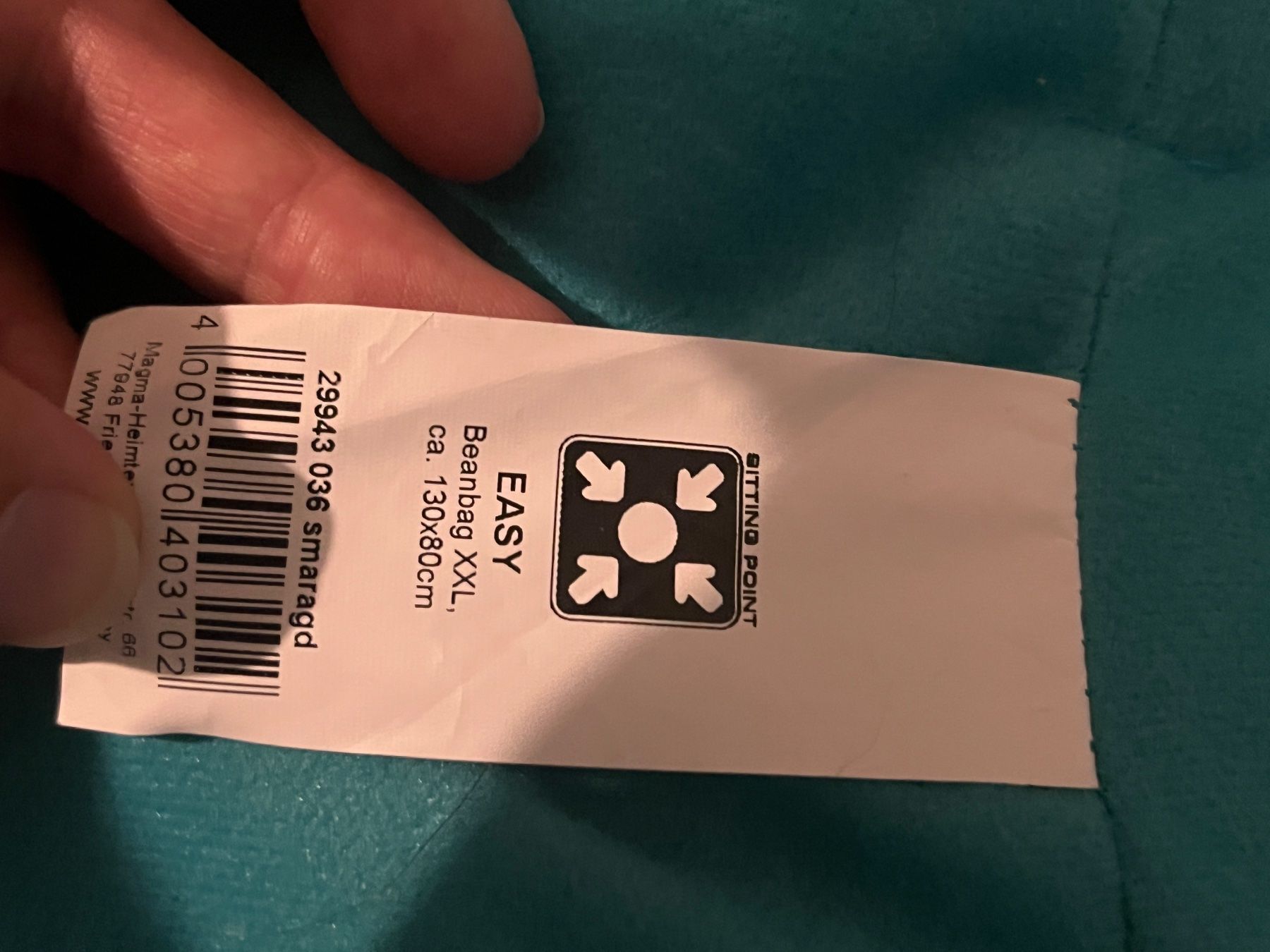 Poltrone: Sitting Point Sitzsack Türkis – Usato da Uster venduto da stuarta 2
