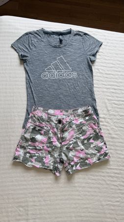 Adidas Sport-Set aus T-Shirt und Shorts Grösse 10 Jahre