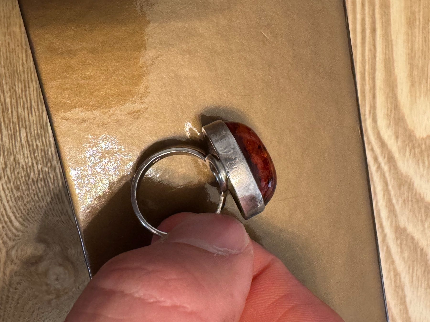 Anelli: Echt Bernsteinring 800 Silber – Usato da St. Gallen venduto da mania03 1