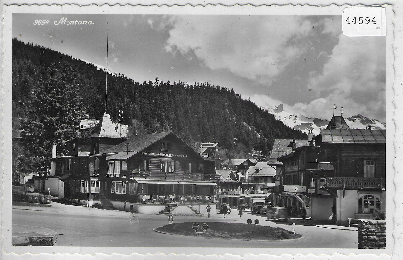 Cartoline postali: Montana - Hotel-Restaurant Mirabeau – Usato da Ettingen venduto da Kartenplanet