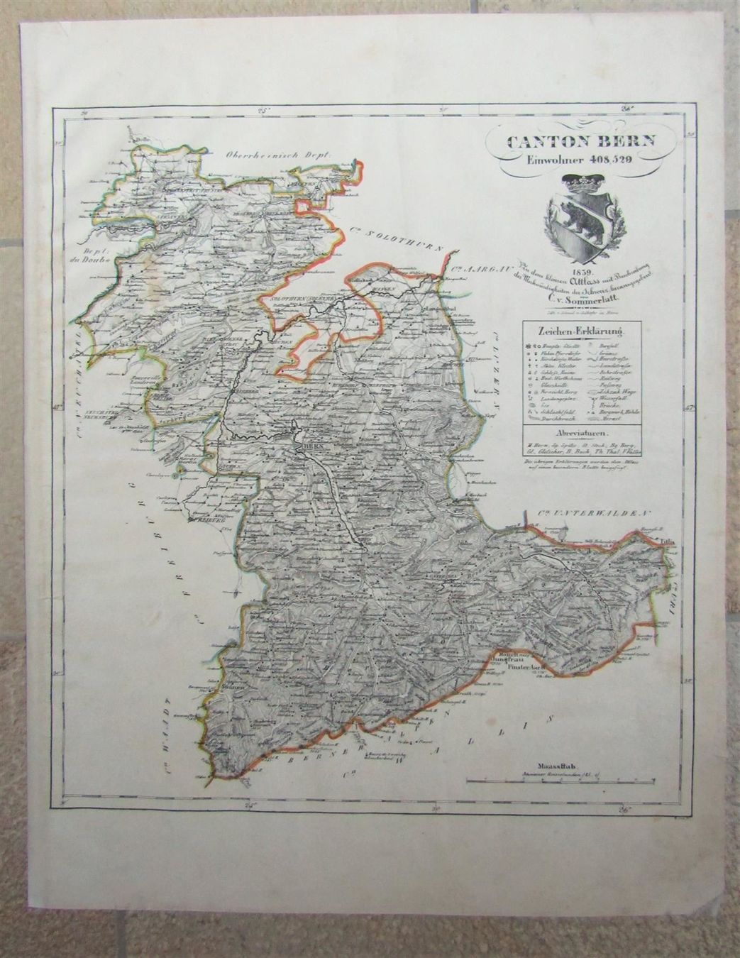 Cartine & Atlanti: Bern Landkarte 1838 – Usato da Rafz venduto da booksell