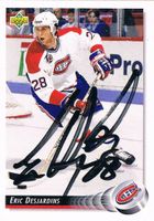 Éric Desjardins Autogramm Upper Deck 6x9cm Montreal Canadien