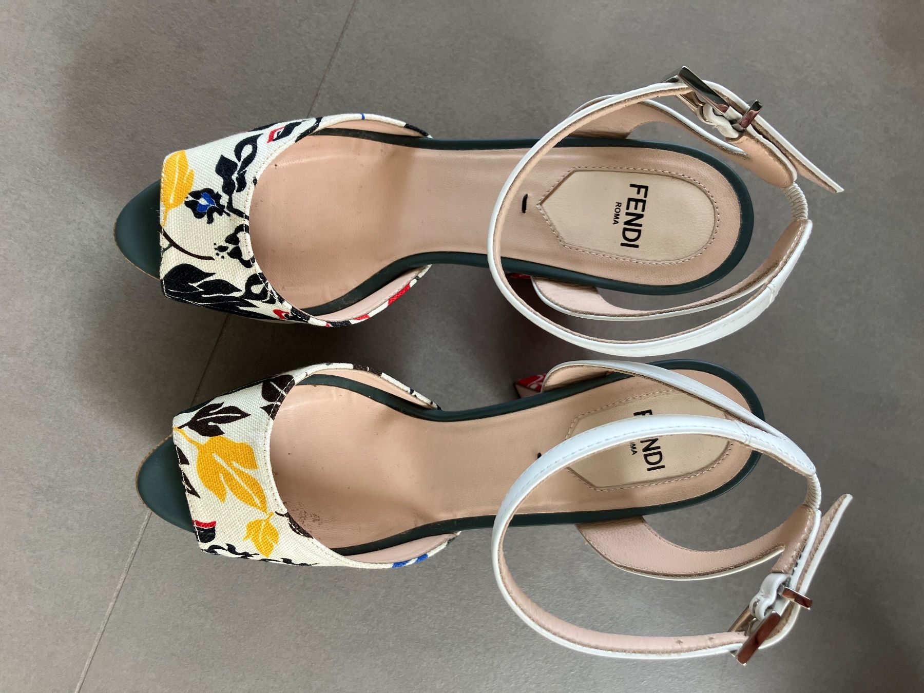 Fendi Scarpe da donna: Fendi - sandales à plateforme cuir et tissu – Usato da Vich venduto da SophieCo 3