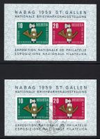 1959 Gedenkblock  NABAG St.Gallen W38, postf.** & ET-ʘ KP 20