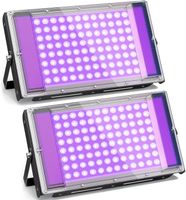 2er Set 100W LED UV Schwarzlicht Strahler für Party & Events