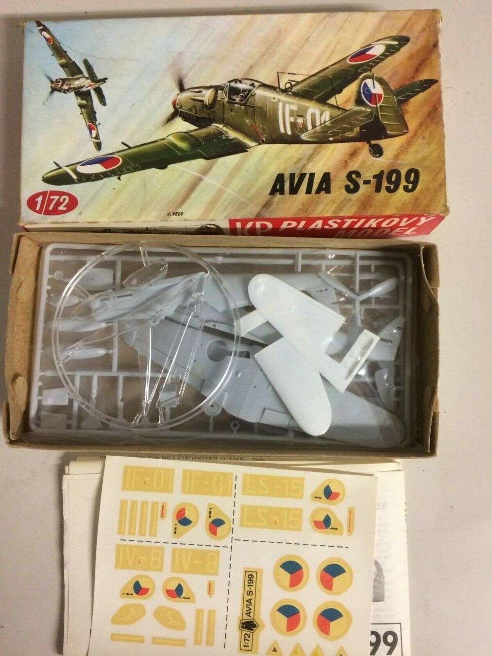 Kit di modellismo & Modellini statici: plastic model kit 1/ 72 KP AVIA S-199 PLASTIKOVY MODEL – Nuovo e nell'imballaggio originale da Vezia venduto da Aquarius_Age 1