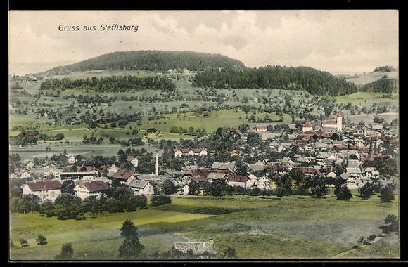 Ansichtskarten: AK Steffisburg, Ortsansicht mit Kirche – Gebraucht aus Berlin von bartko-reher