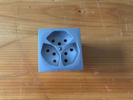 Steckdose 3xTyp 13 mit geschaltetem Kontakt silber ABB Sidus