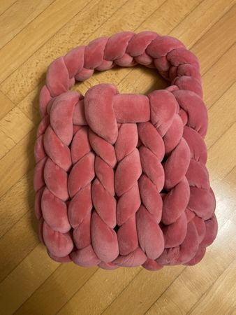 Handtasche geflochten Samt