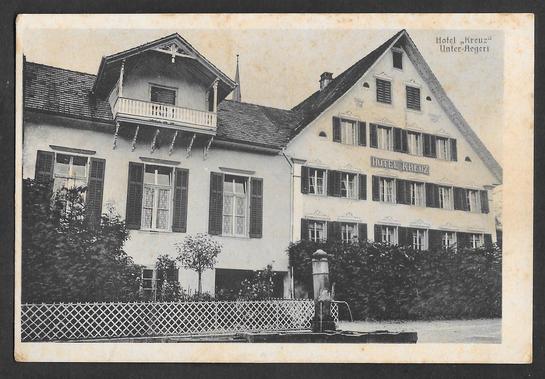 Cartoline postali: Unterägeri Hotel Kreuz – Usato da Olten venduto da clotaldi