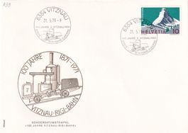 100 Jahre Vitznau Rigi-Bahn Sonderbrief 21.5.71