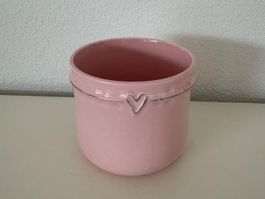 Schöne rosa Blumenvase (12 cm x 12 cm)