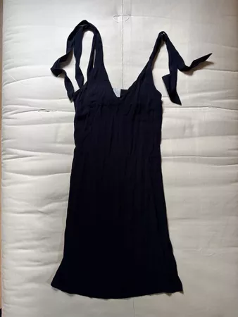 Minimalistic Elementy v-neck tie shoulders dress S