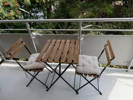 Balkon Tisch- und Stuhlset inkl. Schutzhülle