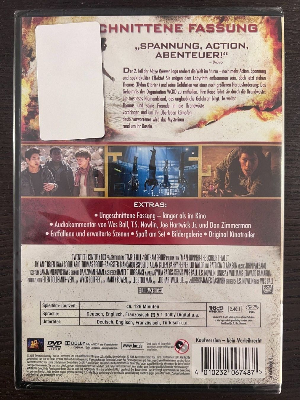 Tutti i DVDs: Maze Runner - Die Auserwählten in der Brandwüste – Nuovo e nell'imballaggio originale da Zürich venduto da FilmFreunde 1