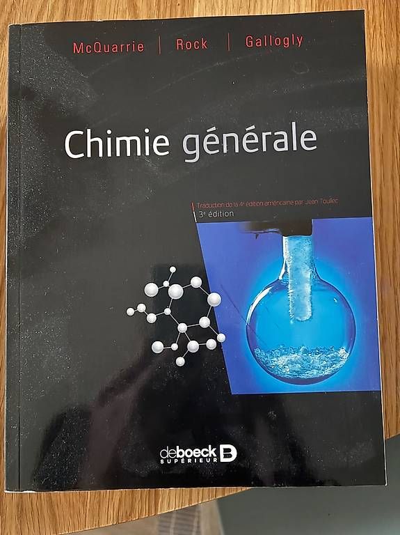 Livres: Chimie générale, ed deboeck – D'occasion à Lausanne par markidou