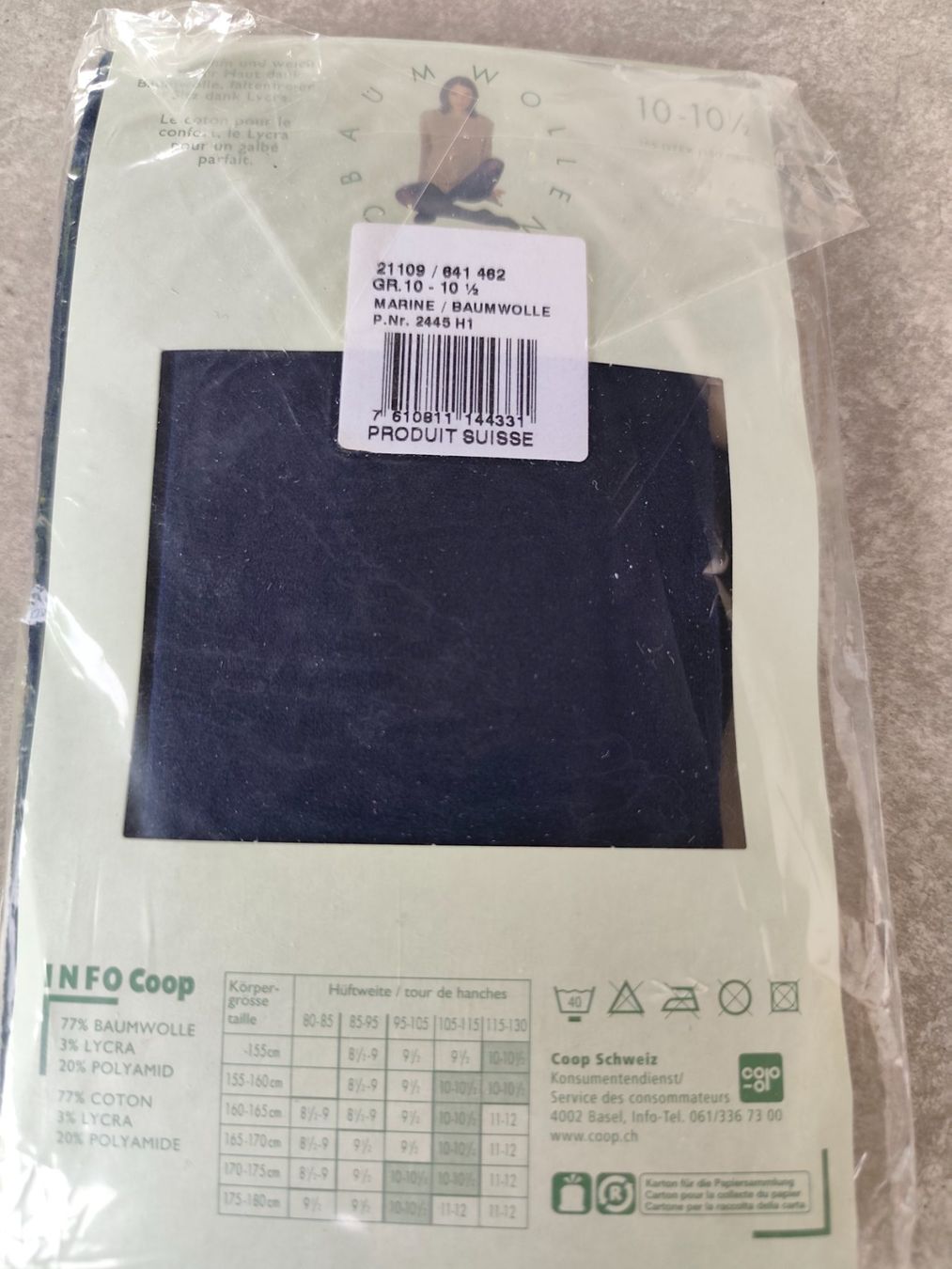Coop Strümpfe & Strumpfhosen: Strumpfhose Marine Baumwolle, neu – Neu und originalverpackt aus Eschenbach LU von Orchi 1