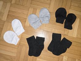 Neugeborenen-Fäustling & Socken Set