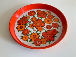 Vintge Serviertablett Orangenblüten