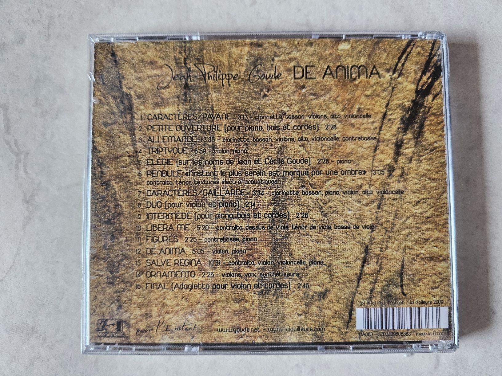 CD: Jean Philippe Goude  -  De Anima / Fabrikneu – Nuovo e nell'imballaggio originale da Schneisingen venduto da backstore24 1